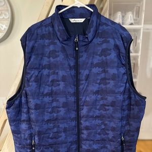 Peter Millar Hyperlight Quilted Performance Vest, Blue Camo, 2XT, Big & Tall!!!